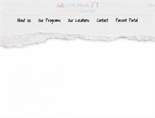 Tablet Screenshot of littlemindslc.com